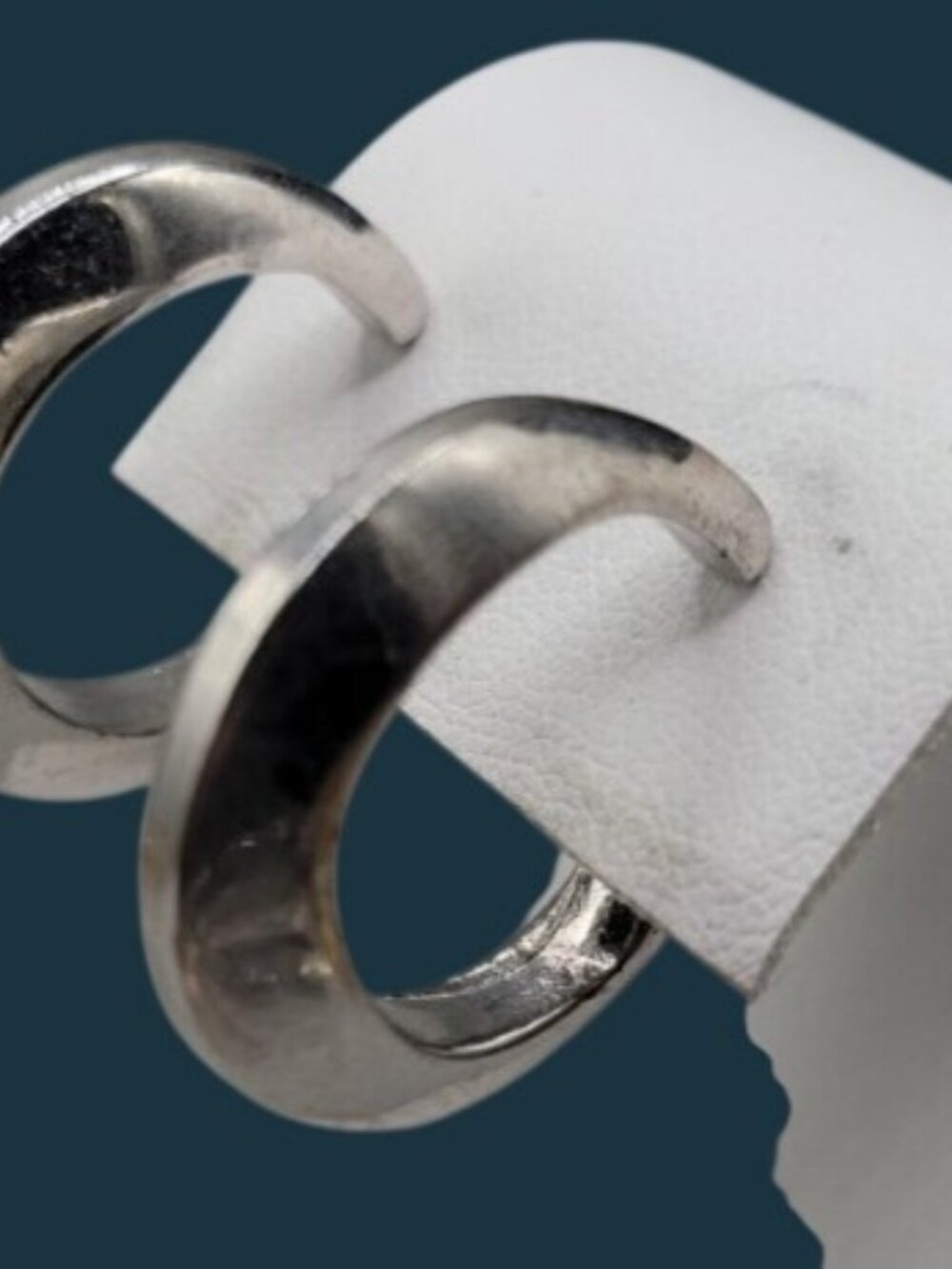 VTG Coro Silver Tone Huggie Hoops Screw back Clip On Earrings 1960s Minimalist